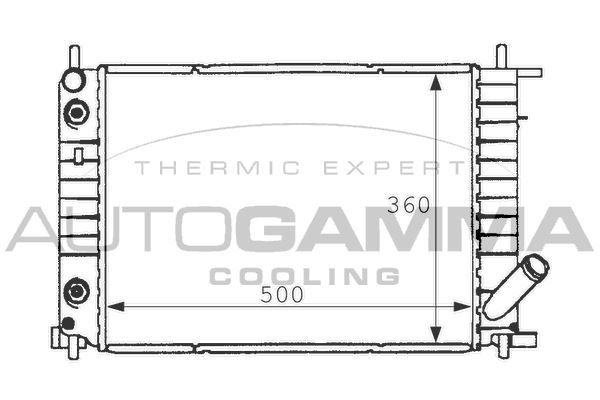 101196 AUTOGAMMA Радиатор, охлаждение двигателя