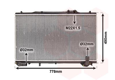 43002240 VAN WEZEL Радиатор, охлаждение двигателя