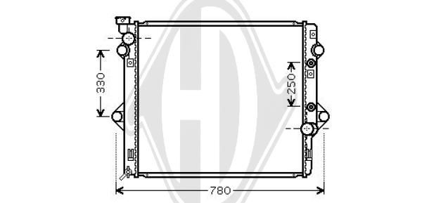 DCM3314 DIEDERICHS Радиатор, охлаждение двигателя