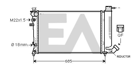 31R10082 EACLIMA Радиатор, охлаждение двигателя