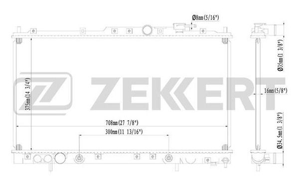 MK1211 ZEKKERT Радиатор, охлаждение двигателя