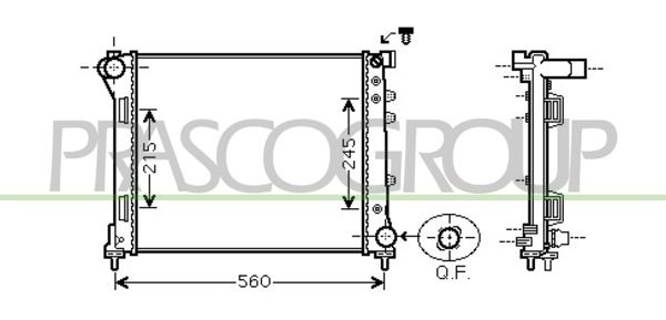 FT124R002 PRASCO Радиатор, охлаждение двигателя