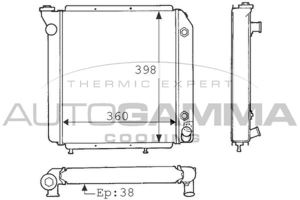 100836 AUTOGAMMA Радиатор, охлаждение двигателя