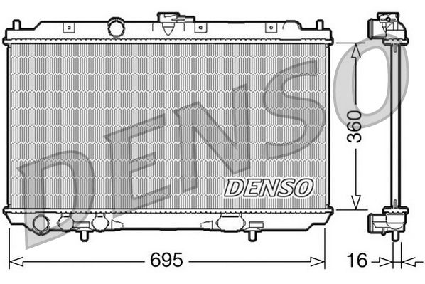 DRM46027 DENSO Радиатор, охлаждение двигателя