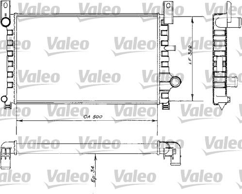 730484 VALEO Радиатор, охлаждение двигателя