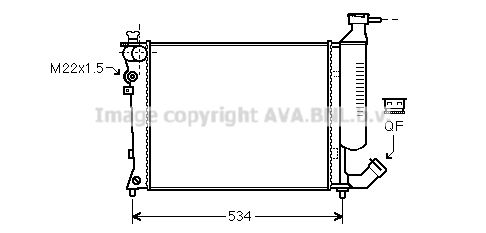 CNA2154 AVA QUALITY COOLING Радиатор, охлаждение двигателя