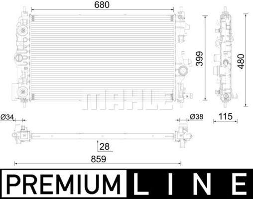 CR1011000P MAHLE Радиатор, охлаждение двигателя