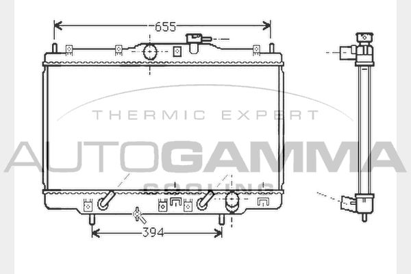 104513 AUTOGAMMA Радиатор, охлаждение двигателя
