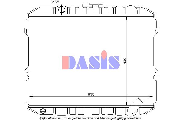 569001N AKS DASIS Радиатор, охлаждение двигателя