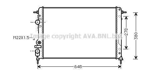 RTA2241 AVA QUALITY COOLING Радиатор, охлаждение двигателя