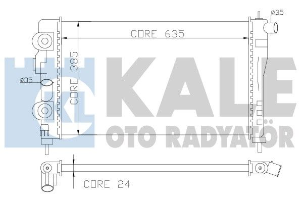 368100 KALE OTO RADYATÖR Радиатор, охлаждение двигателя