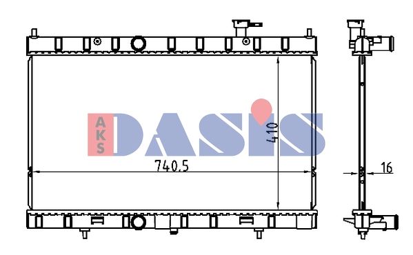 070189N AKS DASIS Радиатор, охлаждение двигателя