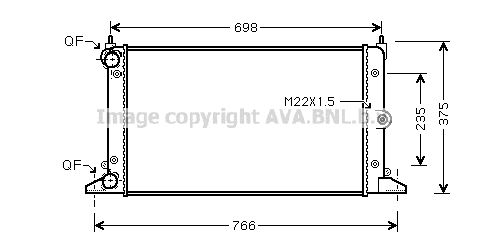 VNA2188 AVA QUALITY COOLING Радиатор, охлаждение двигателя