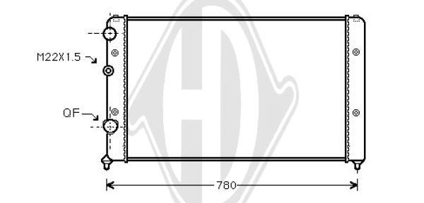 DCM3416 DIEDERICHS Радиатор, охлаждение двигателя
