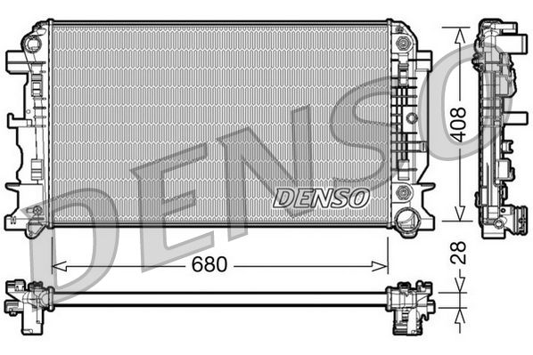 DRM17044 DENSO Радиатор, охлаждение двигателя