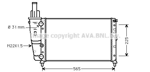 FTA2139 AVA QUALITY COOLING Радиатор, охлаждение двигателя