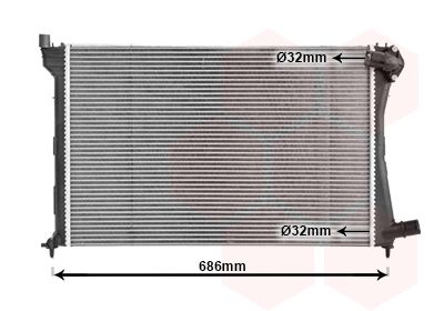 09002182 VAN WEZEL Радиатор, охлаждение двигателя