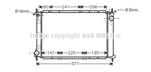 DN2250 AVA QUALITY COOLING Радиатор, охлаждение двигателя