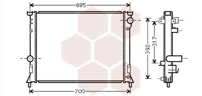 07002116 VAN WEZEL Радиатор, охлаждение двигателя