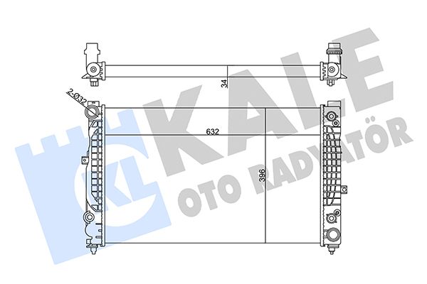 358975 KALE OTO RADYATÖR Радиатор, охлаждение двигателя