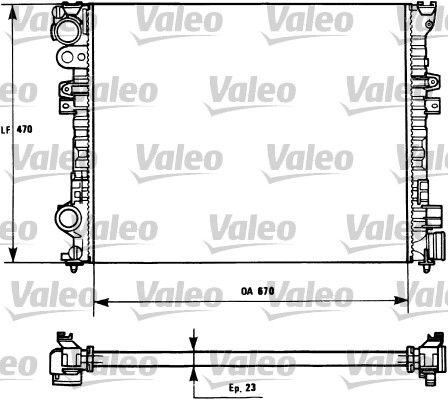 731166 VALEO Радиатор, охлаждение двигателя