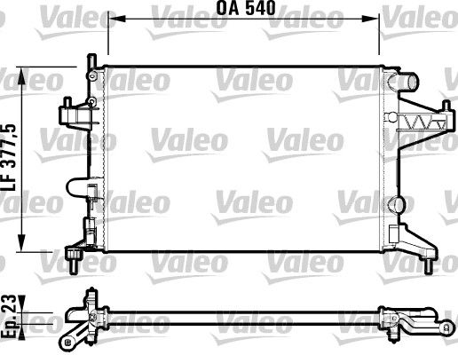 732826 VALEO Радиатор, охлаждение двигателя