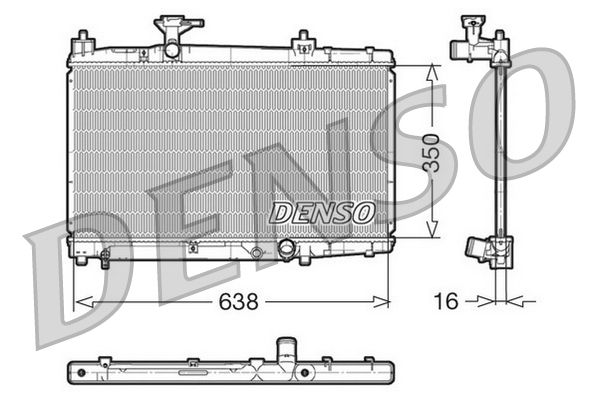 DRM50007 DENSO Радиатор, охлаждение двигателя