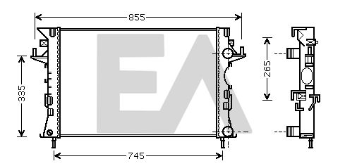 31R60129 EACLIMA Радиатор, охлаждение двигателя