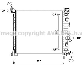 OL2567 AVA QUALITY COOLING Радиатор, охлаждение двигателя