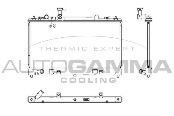 107444 AUTOGAMMA Радиатор, охлаждение двигателя