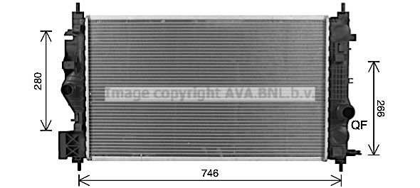 OL2701 AVA QUALITY COOLING Радиатор, охлаждение двигателя