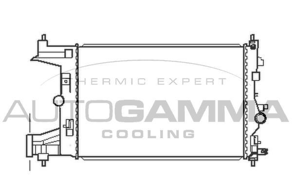 105446 AUTOGAMMA Радиатор, охлаждение двигателя