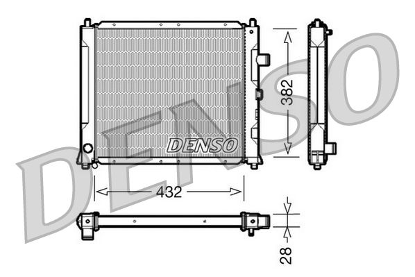 DRM24013 DENSO Радиатор, охлаждение двигателя