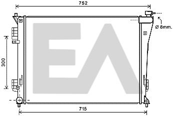 31R28090 EACLIMA Радиатор, охлаждение двигателя