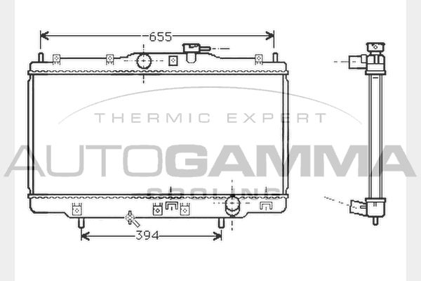 104514 AUTOGAMMA Радиатор, охлаждение двигателя