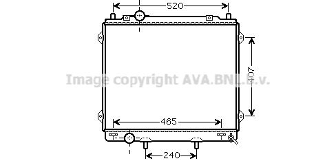 HY2162 AVA QUALITY COOLING Радиатор, охлаждение двигателя