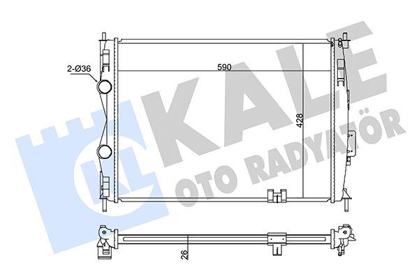 342055 KALE OTO RADYATÖR Радиатор, охлаждение двигателя
