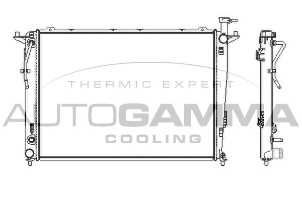 107384 AUTOGAMMA Радиатор, охлаждение двигателя