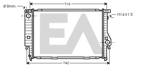 31R07064 EACLIMA Радиатор, охлаждение двигателя