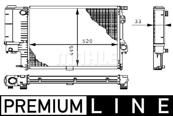 CR243000P MAHLE Радиатор, охлаждение двигателя