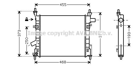 FD2372 AVA QUALITY COOLING Радиатор, охлаждение двигателя