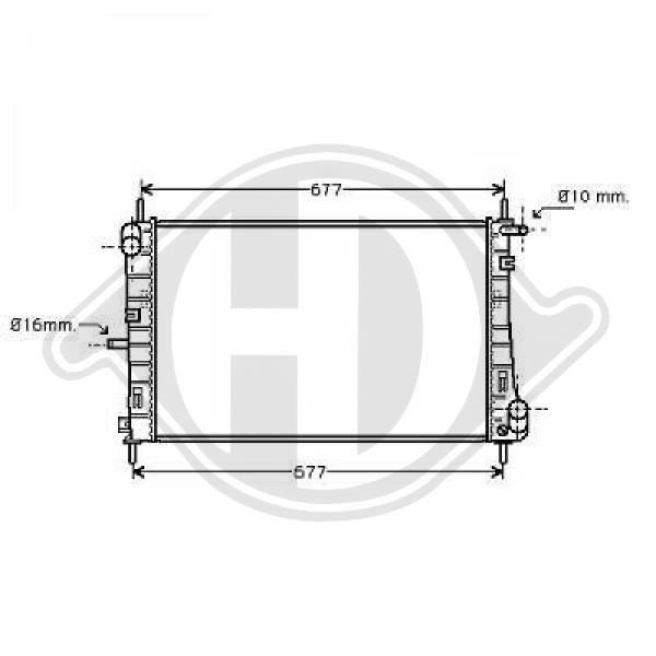 DCM2075 DIEDERICHS Радиатор, охлаждение двигателя