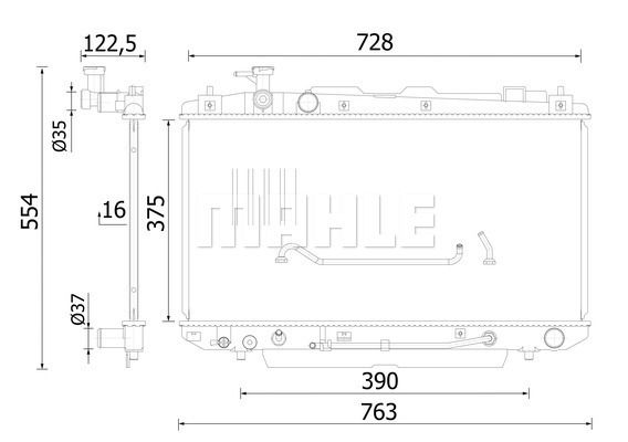 CR2422000S MAHLE Радиатор, охлаждение двигателя