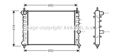 LCA2078 AVA QUALITY COOLING Радиатор, охлаждение двигателя