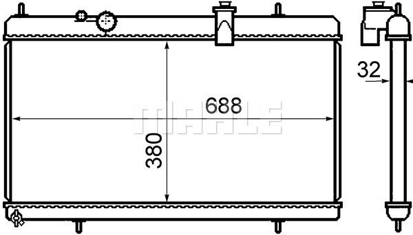 CR801000S MAHLE Радиатор, охлаждение двигателя