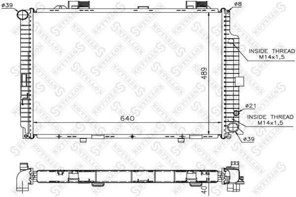 1025220SX STELLOX Радиатор, охлаждение двигателя