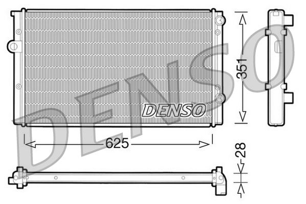 DRM32008 DENSO Радиатор, охлаждение двигателя