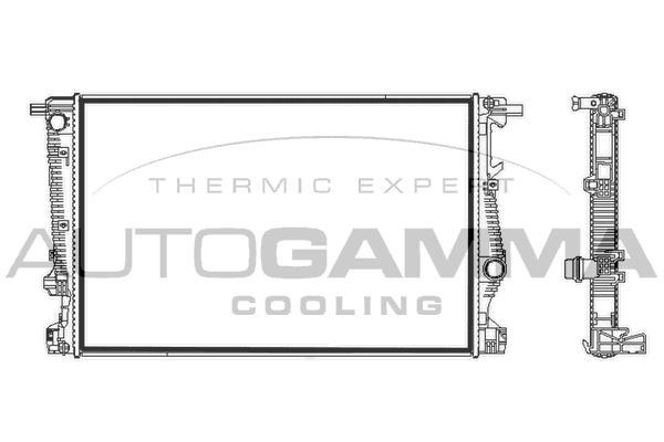 107845 AUTOGAMMA Радиатор, охлаждение двигателя