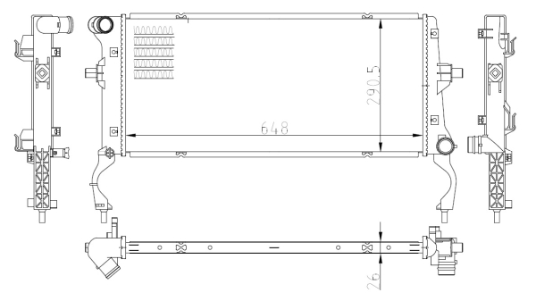 WG2162203 WILMINK GROUP Радиатор, охлаждение двигателя