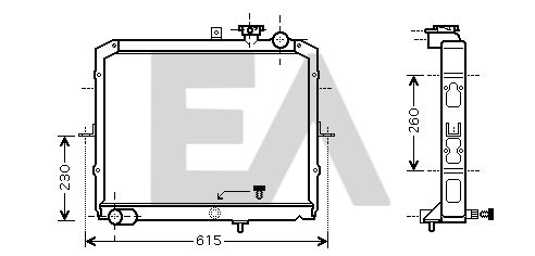 31R36010 EACLIMA Радиатор, охлаждение двигателя